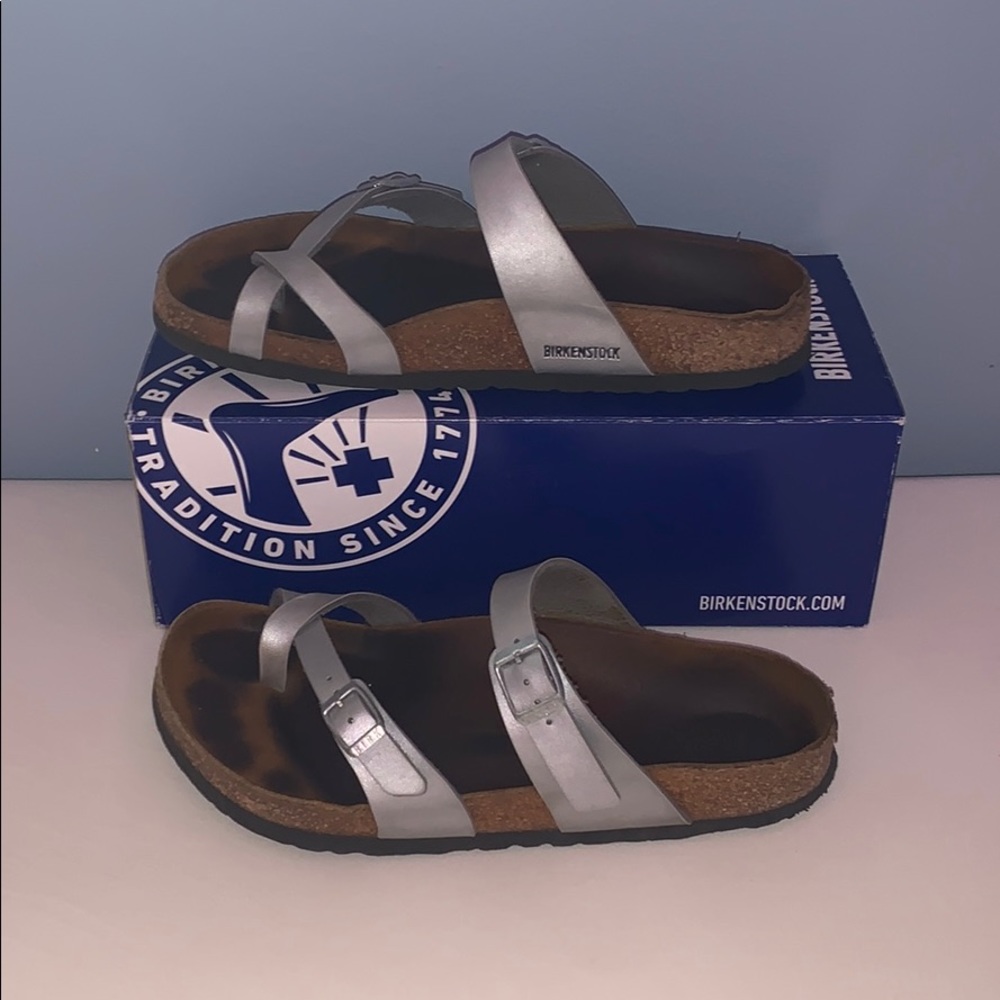 Mayari Silver Birkenstocks
